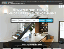 Tablet Screenshot of immobilier-haute-normandie.com